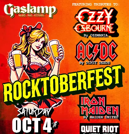 ROCKTOBERFEST 2025!  OZZY + AC/DC + MAIDEN + QUIET RIOT Tributes OZZMANIA, DIRTY DEEDS, MAIDEN UNITED, & METAL HEALTH