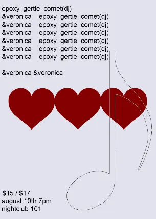 Gertie, Epoxy, Veronica, Comet