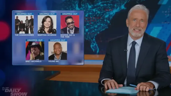 Jon Stewart Rails on Trump’s Great American State Fair and Jeff Epstein Connection