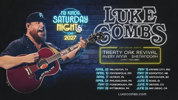 Luke Combs Announces 2027 Stadium Tour Dates in North America