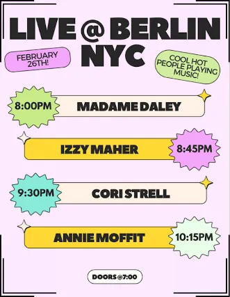 Annie Moffitt | Kissing Practice | Izzy Maher | Madame Daley