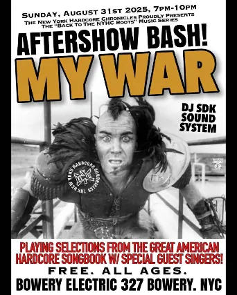 Aftershow Bash! My War