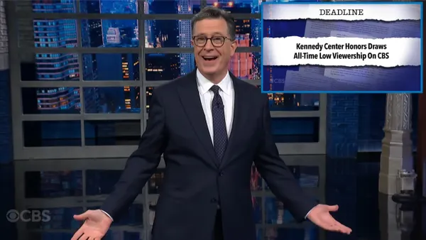 Colbert Mocks Kennedy Center Honors Ratings: “No Talent, Low-Rated Donald Trump”
