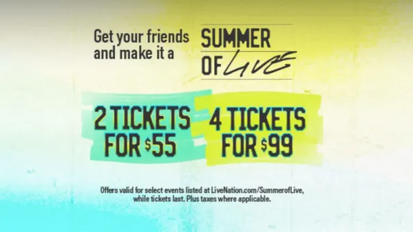Ticketmaster’s 2 for $55 Ticket Promo Ends September 29th