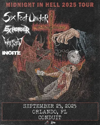 Six Feet Under "Midnight in Hell" Tour in Orlando