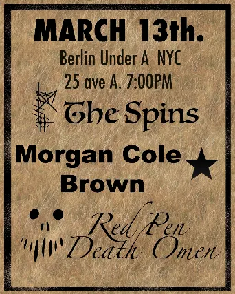 Morgan Cole Brown • The Spins • Red Pen Death Omen