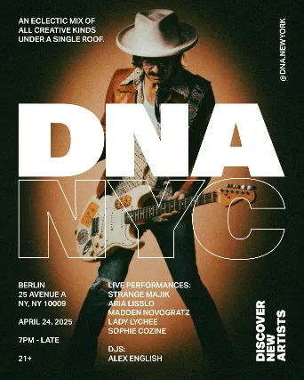 DNA NYC featuring STRANGE MAJIK, ARIA LISSLO, MADDEN NOVOGRATZ, LADY LYCHEE,  SOPHIE COZINE