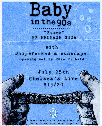 Baby in the 90s ?Stuck? EP release show with Shipwrecked, sunscape.& Evie Richard