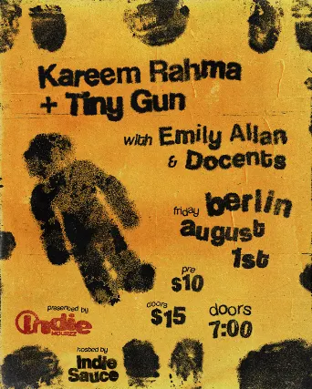Kareem Rahma & Tiny Gun ? Emily Allan ? Docents