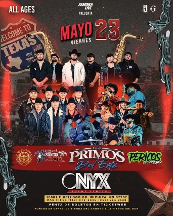 Los Primos del Este, Los del North Texas, Los Pericos del Arroyo y Lobos de Texas en Wichita
