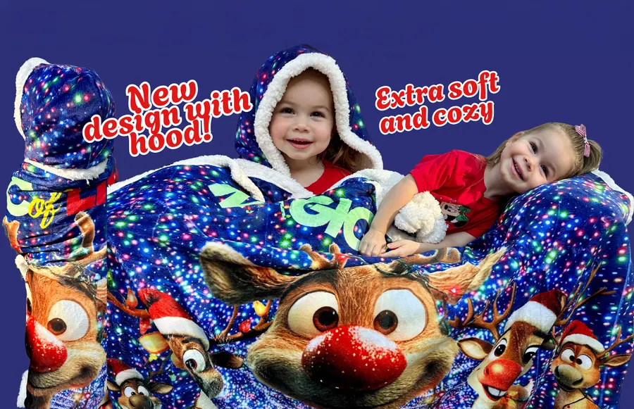 Magic of Lights – Reindeer Blanket