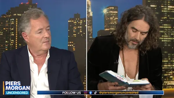 Born-Again Christian Russell Brand Struggles to Find Bible Passage