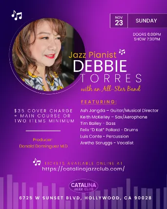 Jazz Pianist DEBBIE TORRES with an All-Star Band!