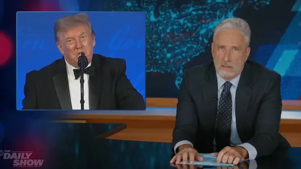 Jon Stewart Explains Why Trump’s Correspondents’ Dinner Set Bombed So Badly
