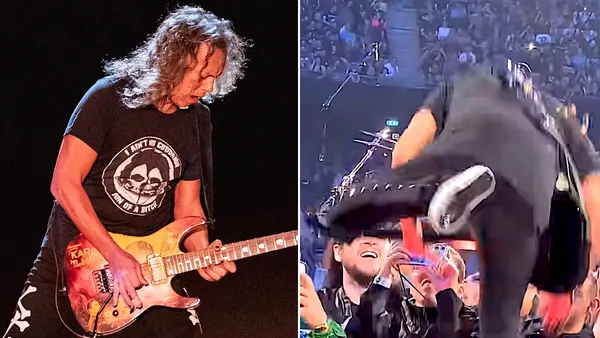 Kirk Hammett Falls Off Stage During Metallica Show in Ireland: Watch