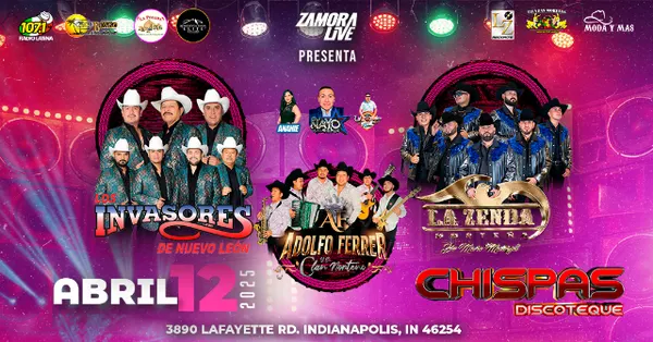 Los Invasores de NL y Zenda Norteña en Indianapolis