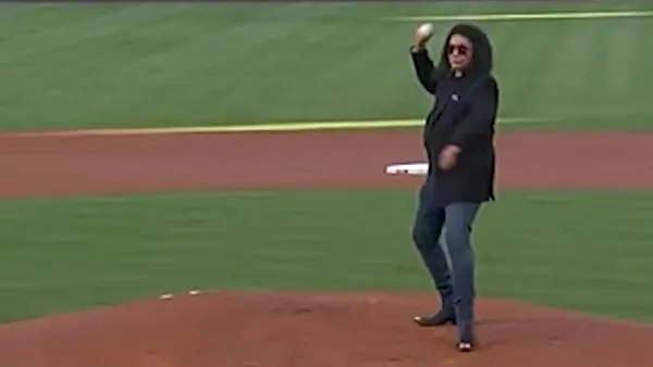Rock and Throw All Nite: KISS’ Gene Simmons Tosses Four First Pitches at LA Angels Game