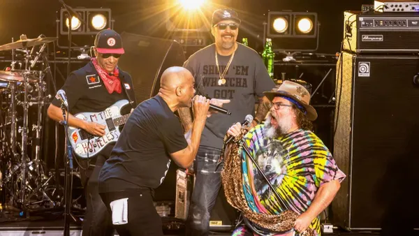 Jack Black, DMC, Tom Morello, Cypress Hill, Scott Ian, and Chuck D Perform “Walk This Way” at Power to the People Fest
