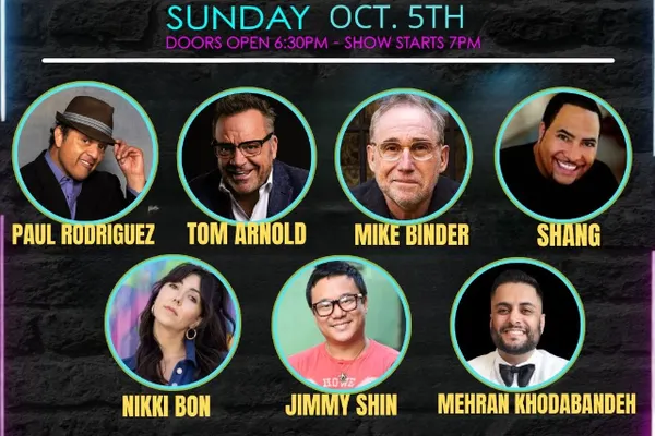 Tonight at the Improv ft. Tom Arnold, Paul Rodriguez, Shang, Jimmy Shin, Mike Binder, Mehran Khodabandeh, Nikki Bon and more!