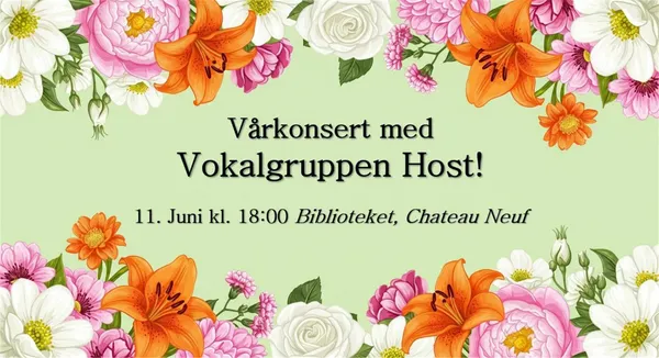 Vårkonsert med Vokalgruppen Host!