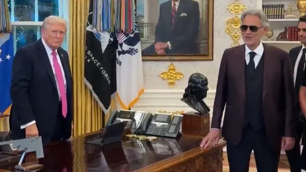 Andrea Bocelli Serenades Trump at Oval Office, Will Return for White House Performance in December