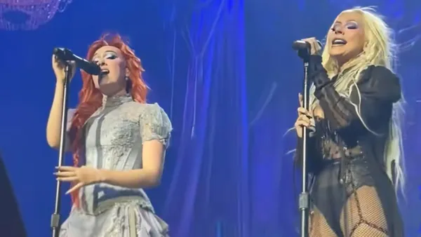 Christina Aguilera Joins Chappell Roan for “Coffee” at Super Graphic Spectacular in LA: Watch
