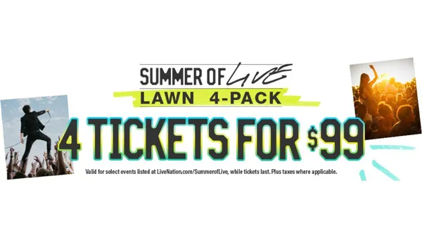 Live Nation Announces Summer of Live 4 for $99 Lawn Pack