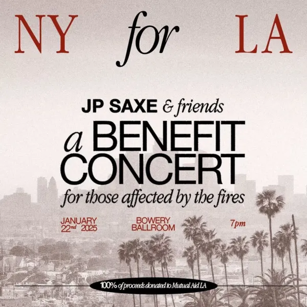 JP SAXE: NY for LA - A Benefit Concert
