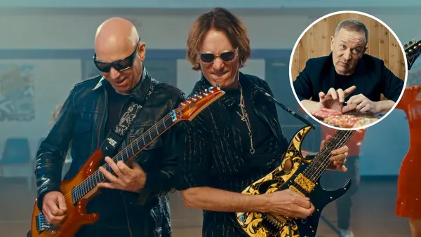 Joe Satriani and Steve Vai Unveil SATCHVAI “Dancing” Video Starring Dethklok’s Brendon Small: Watch