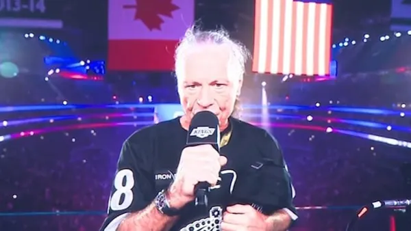 Iron Maiden’s Bruce Dickinson Sings National Anthem at Los Angeles Kings’ Home Opener: Watch