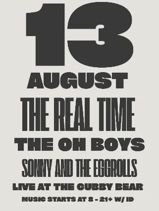 The Real Time w/ The Oh Boys, Sonny and The Eggrolls